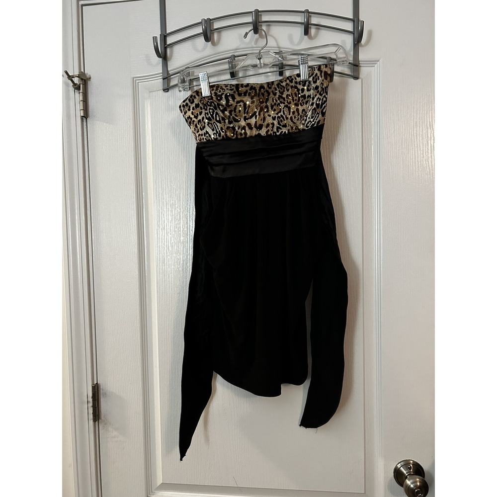Deb Womens Small Dress Party Cocktail‎ Wedding Summer Black NWT Strapless Short